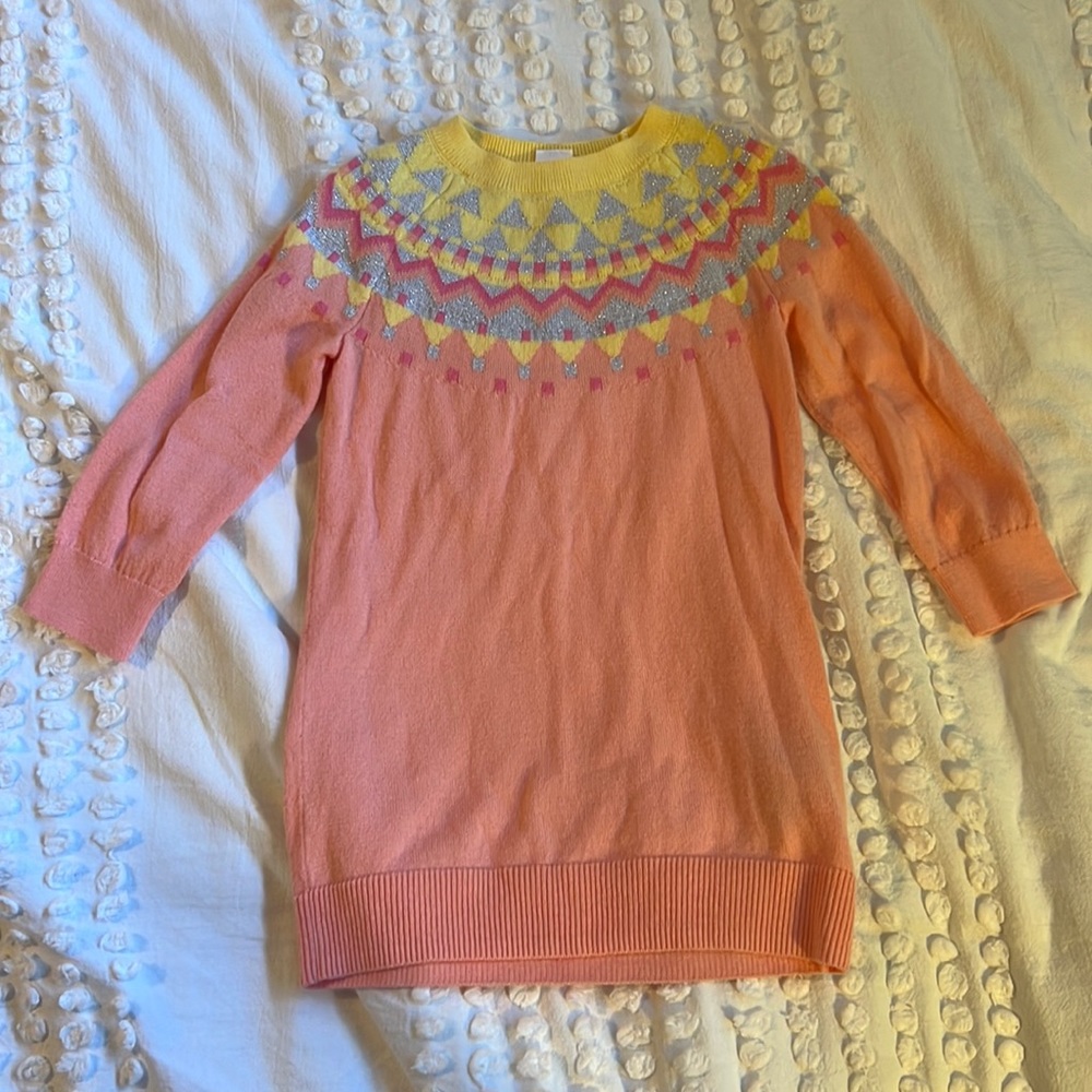 Gap Pink and yellow sweater dress 2T
